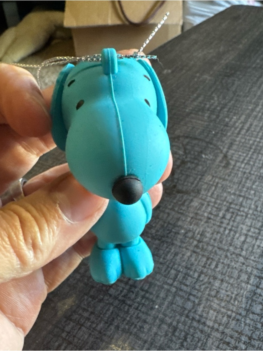 Hallmark Peanuts Snoopy blue Ornament with Red Collar - Picture 4 of 8